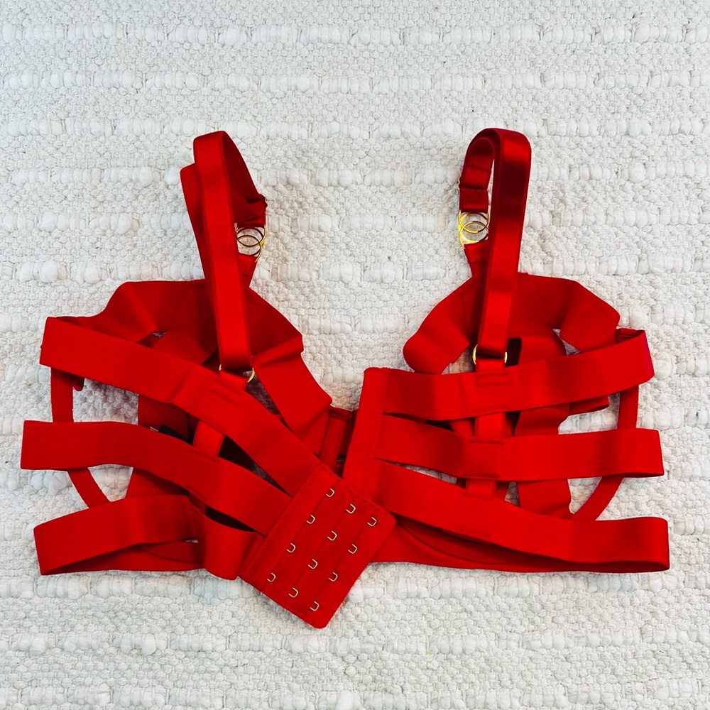 36D/M Victoria’s Secret Strappy Balconet Bra & Cheeky Set - Picture 5 of 9